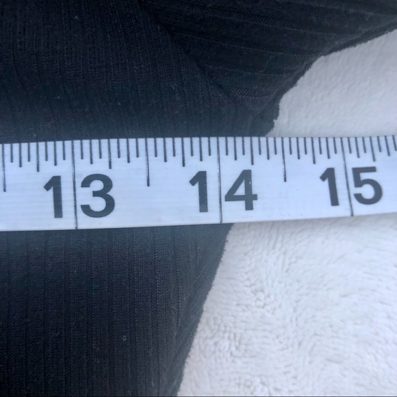 rue21 Bodysuit Black Ruffled Sz.Small Ribbed - Picture 8 of 10